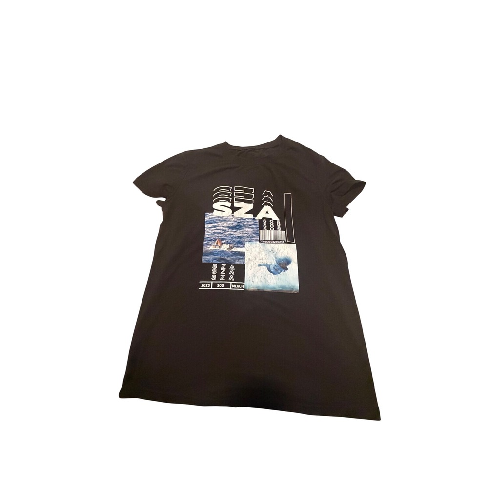 SZA SOS Tour 2023 Official Merchandise Black Graphic T-Shirt Womens Size M